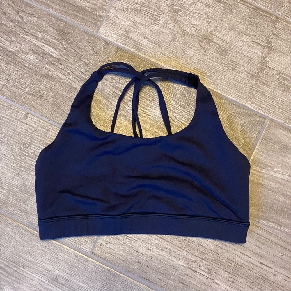 Navy blue sport bra